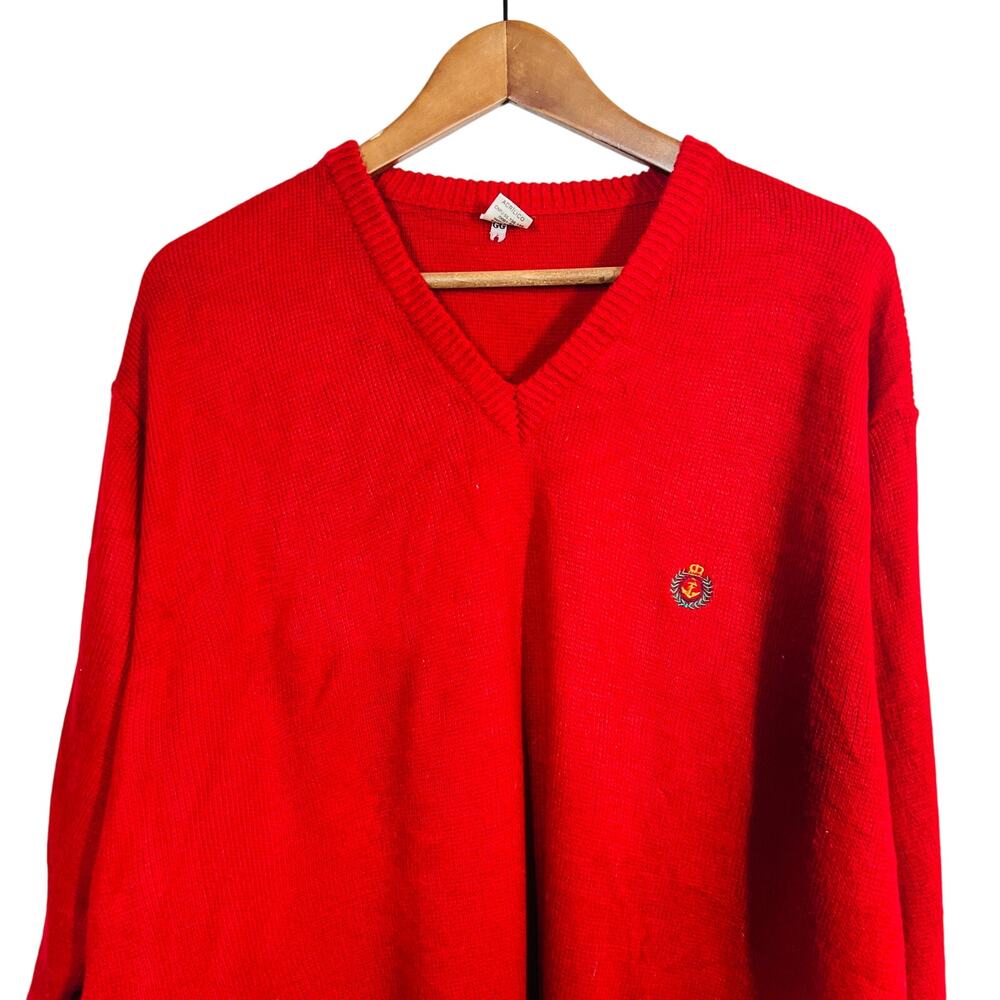 Vintage Chalet Malhaus Sweater Jumper Knit Red Brazil Knit Casual Holiday - XL